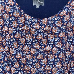 Market & Spruce Navy, Red & White Paisley Dress